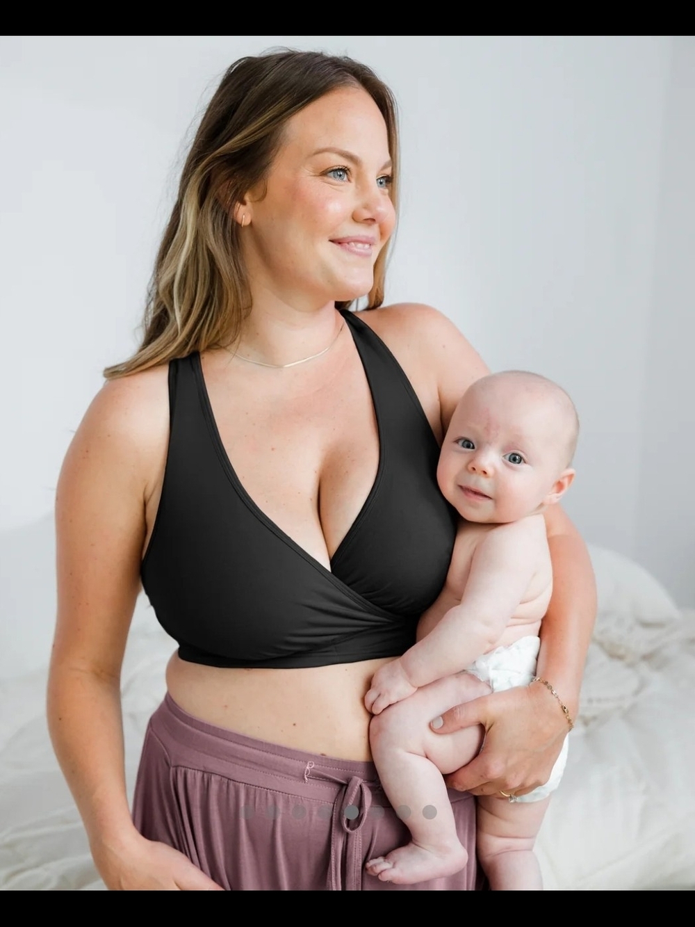 Black Maternity/Nursing Wrap Bralette.